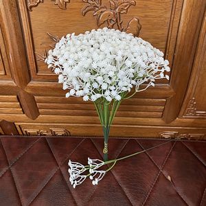 Décoration de fête de mariage, jardin, maison, fleurs artificielles en plastique de 29 cm, luxueuses fleurs artificielles de type Gypsophile - Product Image 6