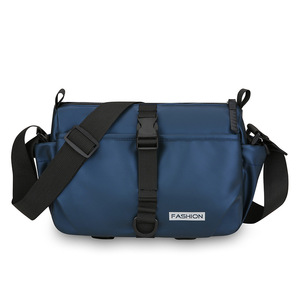 Fashion Men's Shoulder <b>Bag</b> Large Capacity PU Leather Texture Crossbody <b>Bag</b> Multiple Pockets For Commuting Everyday Use - Product Image 5