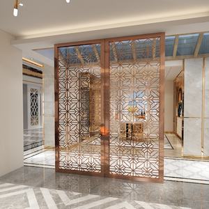 Vách ngăn phòng bằng thép không gỉ, thiết kế cắt laser, sang trọng, chất liệu kim loại - Product Image 2