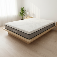 Matelas en mousse à mémoire de forme compressée avec housse en tissu de bambou respirant et antibactérien argenté pour un sommeil optimal