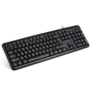 Usb <b>Keyboard</b> Full Size 104 Keys <b>Wired</b> Membrane Plastic Office Student Use - Product Image 1