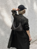 Sac Hobo Souple Courbé en Cuir Grain de Cerf, Sac à Main Fourre-tout à Bandoulière, Vente en Gros, Fournisseur, Approvisionnement en Vrac
