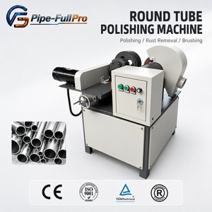 Máquina pulidora de tubos de una sola estación para rectificado de tubos redondos rectos, trefilado y acabado de superficies metálicas - Product Image 1