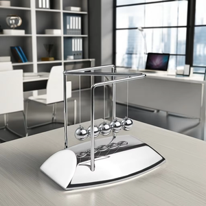 Métal Newton Berceau Balles D'équilibre Magique Science Physique Argent Plaqué Newton <span class=keywords><strong>Pendule</strong></span> pour Bureau Décoration Réduction Du Stress Jouets - Product Image 6