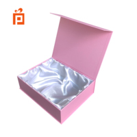 Boîte d'emballage magnétique de luxe pour extension de cheveux de perruque avec logo personnalisé boîte d'emballage cadeau en papier de cheveux vierges tresse dorée fantaisie avec satin