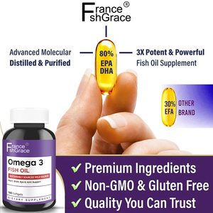 El suplemento de aceite de pescado recién llegado es compatible con reducir el colesterol y regular la presión arterial para cápsulas blandas de aceite de pescado para adultos 180 cápsulas blandas - Product Image 4