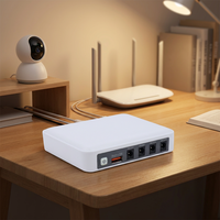 QIXIN QX-601 Mini UPS triphasé, batterie au lithium 7800mAh, 5V/9V/12V 25W pour routeur WiFi et caméra CCTV