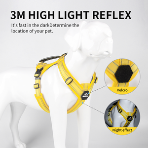 減圧ソフトシリコンハンドルドッグチェストストラップ反射性快適通気性エラスタンエアメッシュY字型ドッグハーネス - Product Image 3