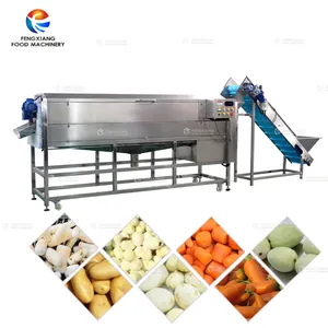Automatic Brush Roller Root Vegetable Fruit Potato Carrot Cassava Washing and Peeling Machine