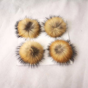 <span class=keywords><strong>Pompon</strong></span> 8 cm vero procione cane pelliccia pom palline - Product Image 1