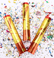 Canons à confettis dorés métalliques portatifs avec pulvérisation de brume pour mariages, Halloween, Nouvel An, célébrations et événements festifs
