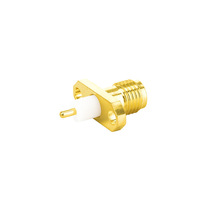 Conector Coaxial RF SMA-KFD4-3 Rómbico de Dos Orificios, Instalación con Tornillo Externo, Orificio Interno Hembra