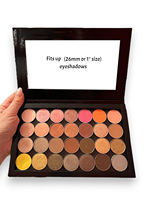 Palette de maquillage magnétique vide Jenner Glam Holiday, hermétique, en plastique rigide rose, jolie, rechargeable, avec autocollants argentés 4x6