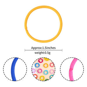 10 unids/lote de lazos pequeños para el cabello, goma de nailon colorida, banda de goma, cuerda, accesorios para el cabello de muñeca, bandas elásticas negras para el cabello para niñas - Product Image 2