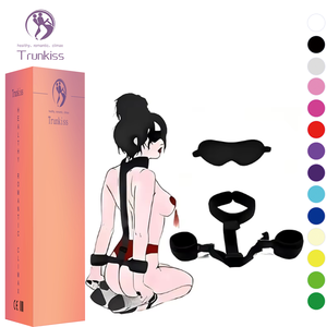 Kragen Handschellen Adult SM <span class=keywords><strong>Sex</strong></span> Produkte mit Augenbinden gebunden an Paare Flirten Alternative Sexspielzeug Zurück Bondage Set - Product Image 1