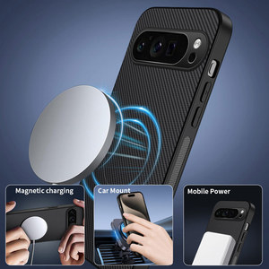 Fashion Carbon <strong>Fiber</strong> Pattern Magnetic Phone Case for <strong>Google</strong> Pixel 10 Pro 9 Pro 9A 8A Shockproof Mobile Phone Cover - Product Image 5