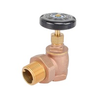 Yüksek Kaliteli Kurşunsuz Pirinç Köşe Valfi 1-1/4" Buhar Radyatörü Su Kesme Valfi