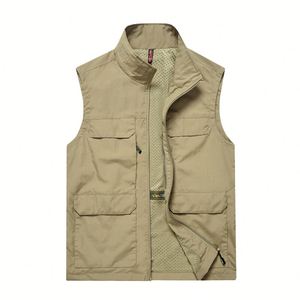 Gilet de pêcheur multi-poches 2023 avec logo de dessin animé, idéal pour la pêche, la randonnée, le reportage, la photographie, le camping et la chasse – Gilet homme - Product Image 4