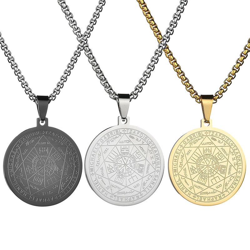 Collana Stella Di David In Acciaio Inossidabile - Magen David Amuleto, Gioiello Vintage Uomo Donna, Catena 60 Cm