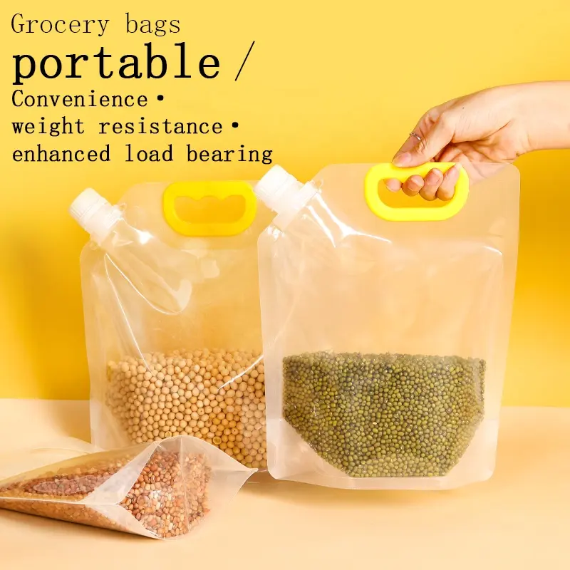 Custom wholesale recyclable Smell Proof Clear Packaging Storage Bag 5l 10l Grain Washable Moisture-proof Sealed Bag