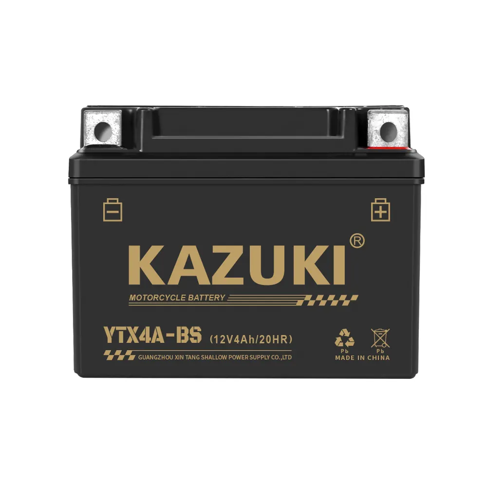 KAZUKI Grosir Aksesoris Sepeda Motor Siklus Panjang, Baterai Sepeda Motor 12v4ah YTX4A Gel Baterai Sepeda Motor