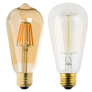 مصابيح شموع زخرفية عتيقة من Genixgreen ST64G <span class=keywords><strong>LED</strong></span> E27 4W 6W ks K Edison لون ذهبي معتم للأسكان - Product Image 3