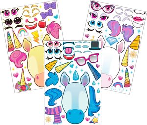 Láminas adhesivas para hacer tu propio unicornio, Animal de fantasía, mezcla y combina, manualidades - Product Image 2