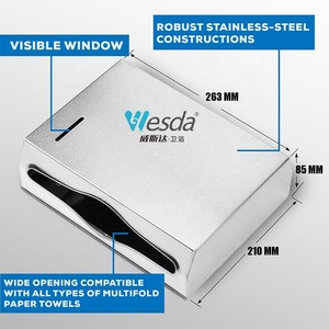 Distributeur de <span class=keywords><strong>papier</strong></span> <span class=keywords><strong>toilette</strong></span> mural en acier inoxydable écologique WESDA, moderne, pour hôpital, pliage en C, <span class=keywords><strong>porte</strong></span>-serviettes en <span class=keywords><strong>papier</strong></span> multi-pli - Product Image 4