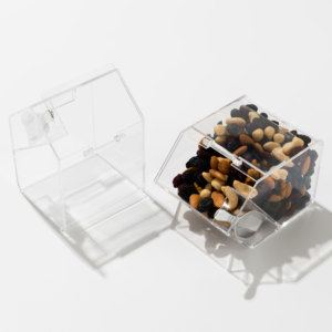 New Design Hot Selling Food Grade Clear Candy Acrylic Stackable Chocolate Acrylic Box Display wedding Gift Box Custom With Lid