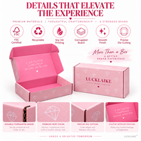 Boîtes d'emballage en carton ondulé personnalisées avec logo, design pliable rose, pour bouteilles de parfum, sacs à main, livraison de colis