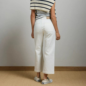 OEM <strong>Women</strong> <strong>White</strong> <strong>Jeans</strong> <strong>Cropped</strong> Wide Leg <strong>Jeans</strong> High Waist Denim <strong>Jeans</strong> for <strong>Women</strong> Factory Wholesale Supply - Product Image 3