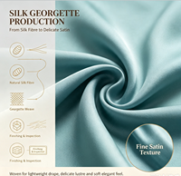 Costume en satin de georgette 100% soie pour robe, jupe, chemise pour femme
