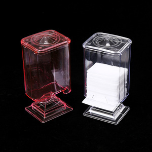 Boîte rectangulaire transparente pour lingettes à ongles, support transparent pour tampons dissolvants pour manucure et outils à ongles - Product Image 2
