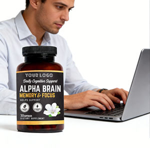 Cápsulas nootrópicas Suplemento cerebral Alpha GPC, L Theanine & Bacopa Monnieri Concentración de enfoque Mejora la memoria Nootropics Cerebro - Product Image 1