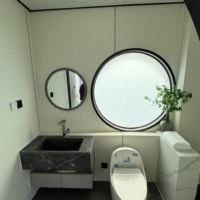 Cabine de capsule spatiale durable | Maison modulaire de navire noir avec chambres à coucher-Design compact et portable