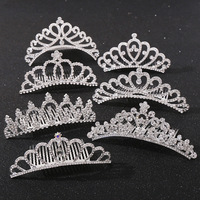 Haute qualité luxe métal couronne bandeau cristal princesse enfants diadème avec peigne pour mariages bals doux bébé anniversaire accessoire