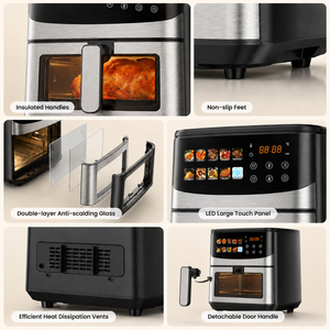 Nouvelle <span class=keywords><strong>Friteuse</strong></span> à Air Numérique Grande Capacité 2026 avec Fenêtre Visible, en Acier Inoxydable, Multifonctionnelle, Sans Huile, OEM/ODM - Product Image 3