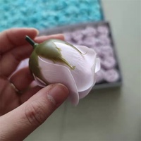 Pas cher Promotion 3 Couches Fleur Savon Roses Cadeau Boîte 50 Pcs 50 Pièces Pétale Savon Fleurs Boîte Savon Roses Pour La Décoration