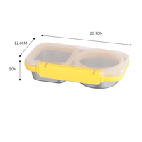 SS304 Magnetronbestendige 400ml Kinder Snackbox RVS Lunchbox Bento Box