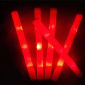 Nicro tongkat spons menyala warna-warni, stik busa Cheer perlengkapan pesta Neon lampu Led warna-warni