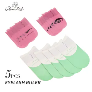 GLAMLASH Eyelash Length Measuring Ruler Portable Eyebrow Soft Plastic Ruler Makeup Tool 3-21mm Eyelash Extension Growth