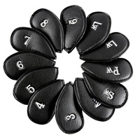 Ensemble de couvre-tête de golf en cuir synthétique épais de 12 pièces