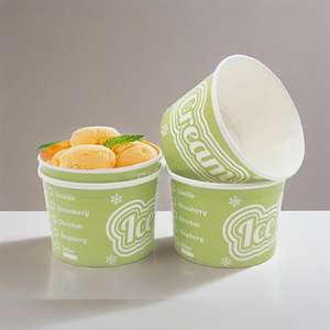 Couvercle de tasse jetable à paroi simple avec logo personnalisé, 3/4/5/8/12/16 oz, pour coupes à glace et yaourt glacé – Vente chaude - Product Image 2