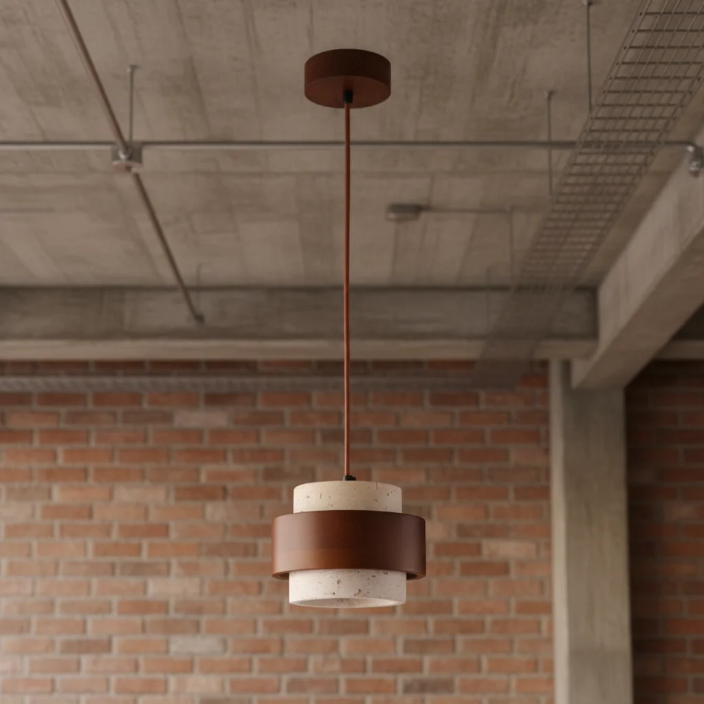 Wabi-sabi Style Travertine Modern Pendant Lamp Best Design Decorative Light Bedside lava Stone Chandelier High Ceiling Lights.