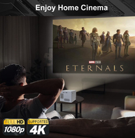 1920X1080 4K Vidéo 850lumens Led Blue Tooth Projecteurs Système de cinéma maison avec projecteur Wifi Android