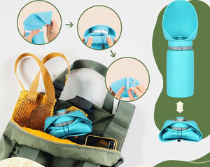 Hot Selling Custom Logo 3 in 1 Portable Travel 500Ml <b>Dog</b> <b>Water</b> <b>Bottle</b> 2024 Popular Pet <b>Bottle</b> Feeder <b>for</b> Outdoor Drinks - Product Image 6