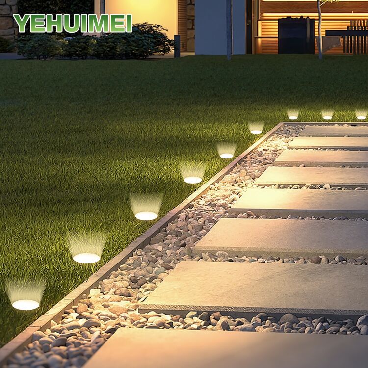 LED Solar Lawn Lights Outdoor Garden Pathway Lamp Solar Ground Stake Light for Villa Walkway Landscape Decoration