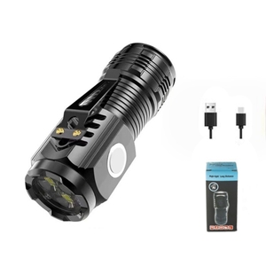 3 LED nhựa chói đèn pin siêu sáng mini xách tay đèn pin ngoài trời đa chức năng Torch với clip nam châm - Product Image 3