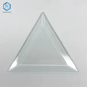 Hoge Transparante Diamant Schuine Glazen Verschillende Vorm Ovale Cirkel Vierkant Rechthoek Driehoek Bevel Glas