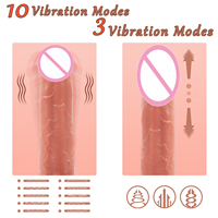 Kostenloser Versand aus US-Überseelager: Beheizter Stoß-Silikon-Dildo mit Fernbedienung und realistischer Vibration